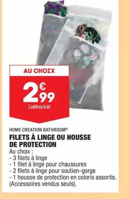 Promo Filets Linge Ou Housse De Protection Home Creation Bathroom Chez Aldi Icatalogue Fr