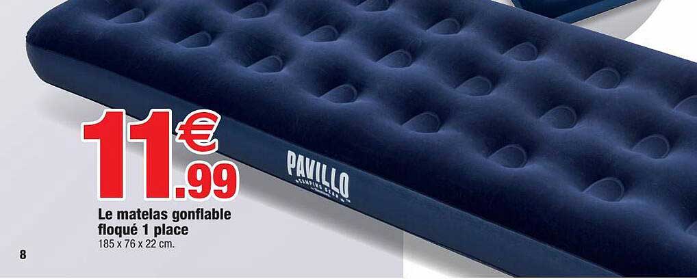 Canapé-lit Gonflable Floqué - 198x70 Cm, Supporte 200 Kg - Pour Intérieur, Camping, Jardin - Multifonction (canapé, Matelas, Chaise Longue)