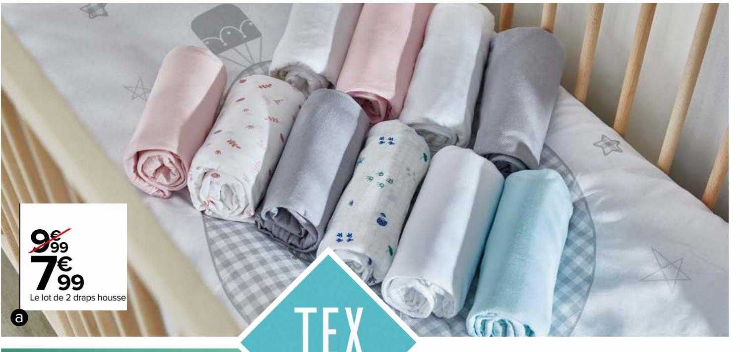 GREEN MARK Lot De 2 Draps Plats 100% Coton : Tout Simplement Solides Et Sans élastique !