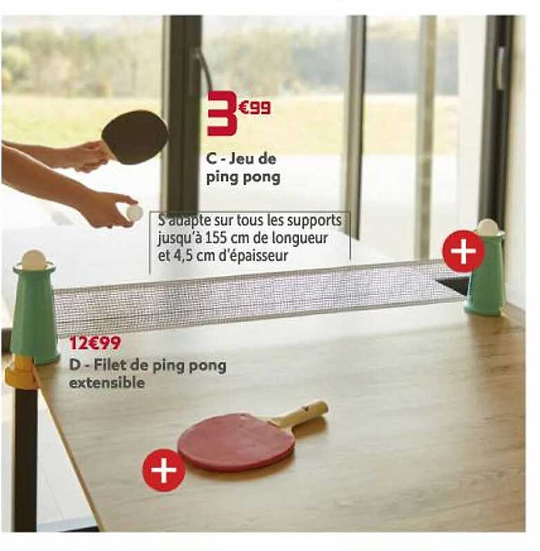 Promo Filet de ping-pong rétractable chez Gifi