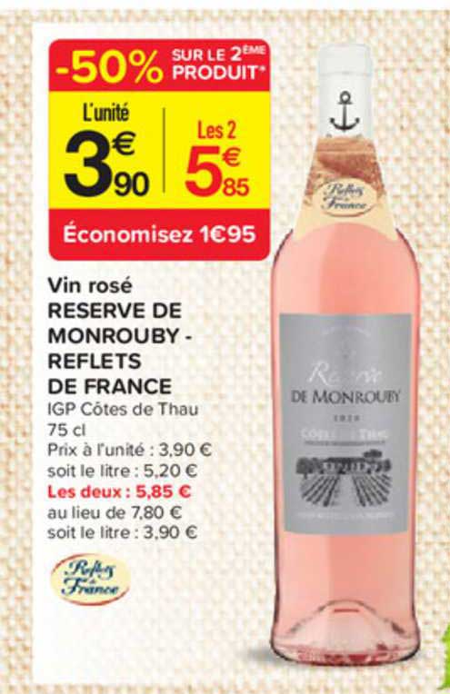 Carrefour Contact Vin Rosé Reserve De Monrouby - Reflets De France