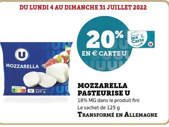 mozzarella pasteurise
