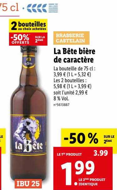 Promo La Bête Bière De Caractère chez Lidl - iCatalogue.fr