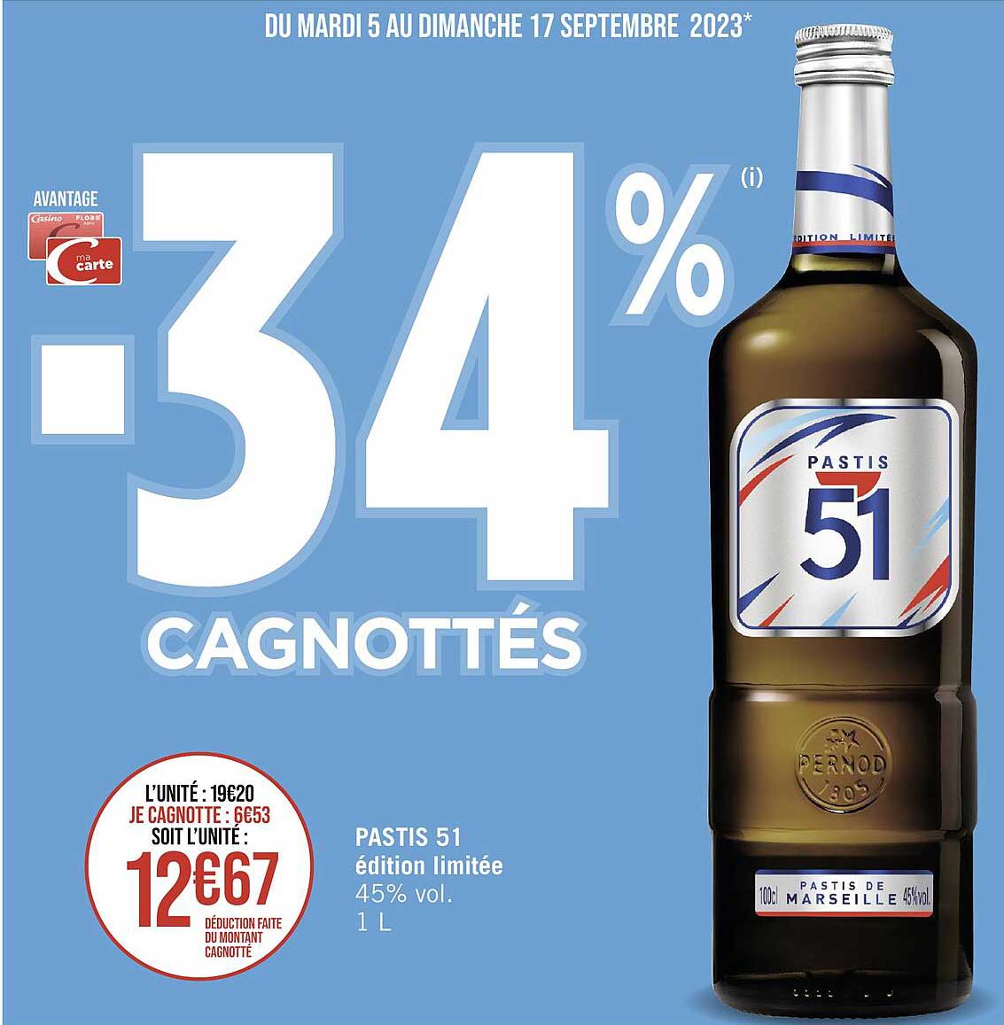 Promo Pastis 51 édition Limitée chez Géant Casino - iCatalogue.fr