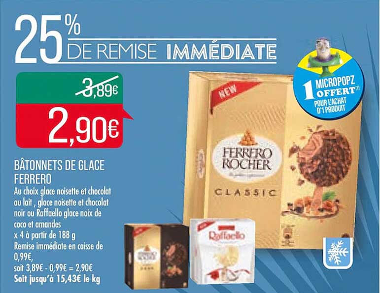 Raffaello Ferrero - Bâonnets framboise - Supermarchés Match
