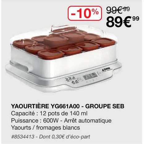 Promo Seb yaourtiere multidelices chez Hyper U