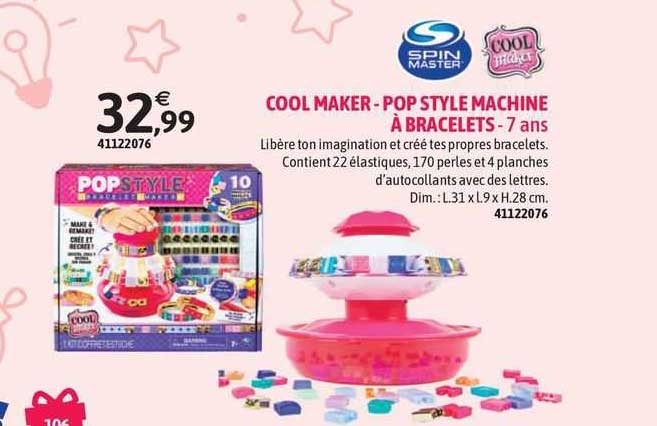 Promo Spin master cool maker - pop style machine chez JouéClub