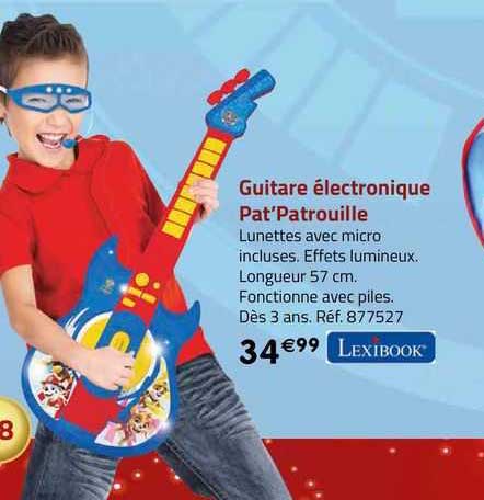 Guitare Enfant La Pat'Patrouille Chase - 6 Cordes Nylon - 53 Cm - Guide D'apprentissage - à Partir De 3 Ans