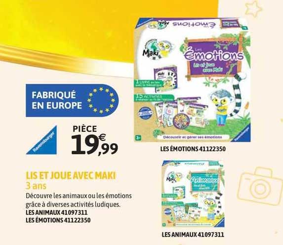 Lis Et Joue Avec Maki - L'école - Gioco Educativo Per Bambini 3-6 Anni Con Libro, Plastilina E Attività Montessori