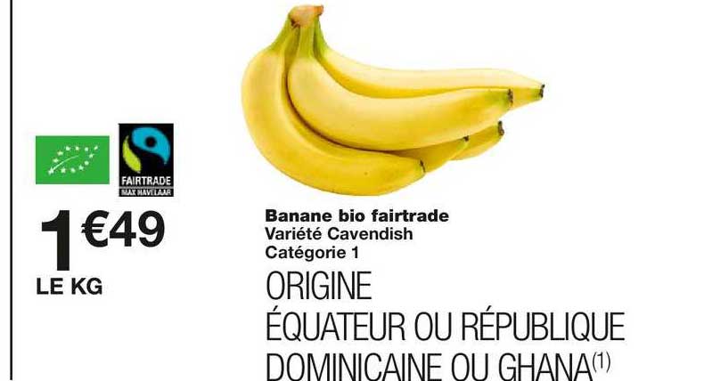 Banane bio - Monoprix