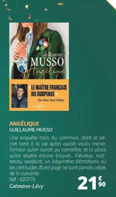 Promo GUILLAUME MUSSO ANGELIQUE chez Carrefour