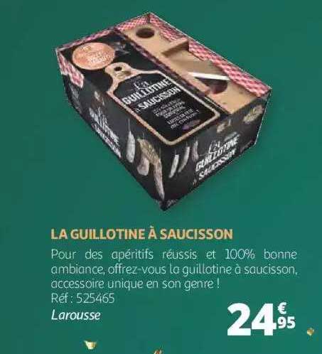 Guillotine à Saucisson Livoo - Plateau Ardoise Et Bois Hévéa