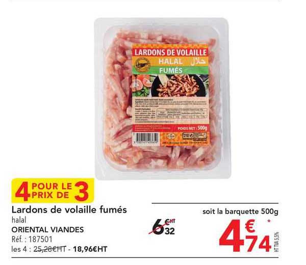 Promo Lardons De Volaille Fumés Oriental Viandes chez METRO iCatalogue.fr