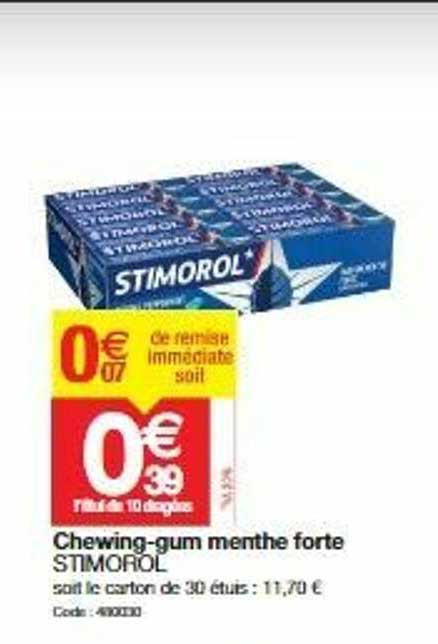 Promocash Chewing-gum Menthe Forte Stimorol
