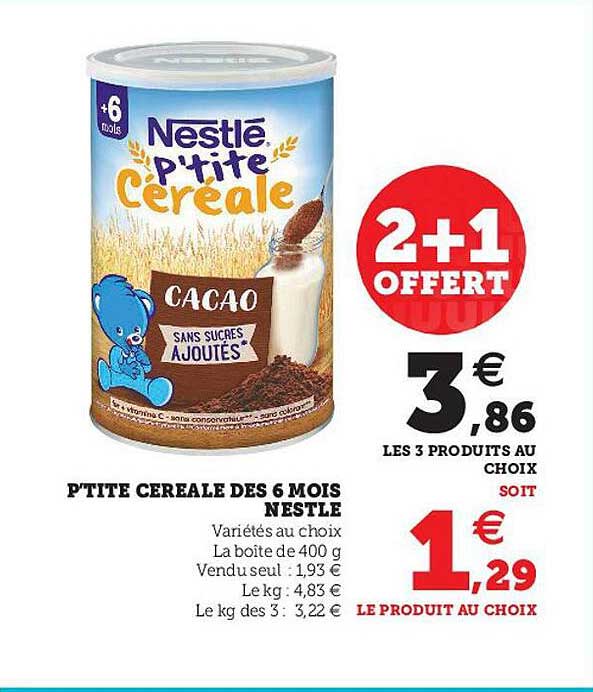 NESTLÉ P'tite Céréale - dès 6 mois