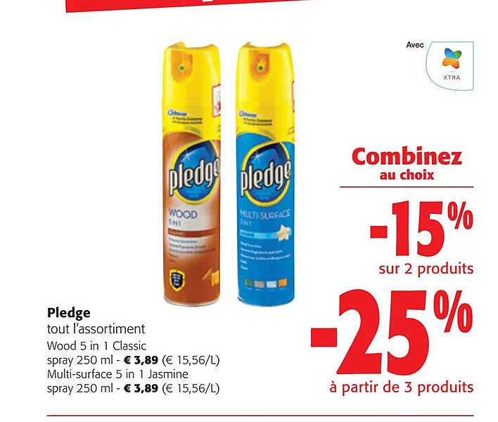 Promo Pledge Wood 5 In 1 Classic, Multisurface 5 In 1 Jasmine chez