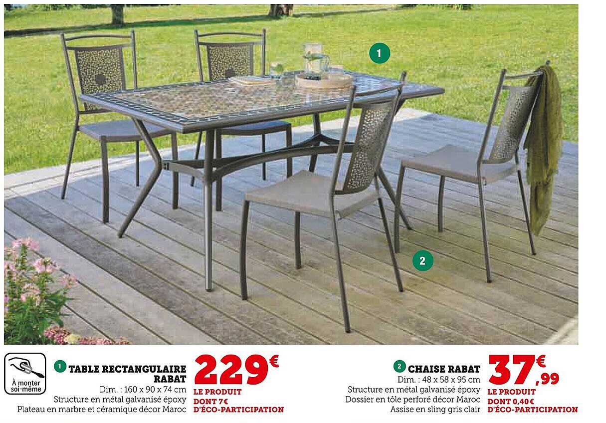 Ensemble Table Et Chaise Super U www.icatalogue.fr