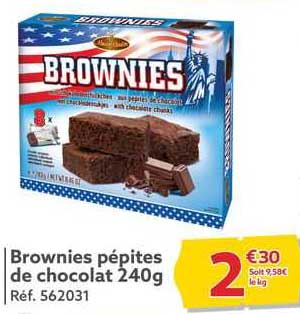 Offre Le Brownie à Partager Choco Pépites Brossard Chez Intermarche Hyper