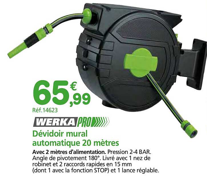 Bac De Rangement WERKA PRO 20 Litres - 49x38x20 Cm - Robustesse Professionnelle - Garage, Atelier, Buanderie