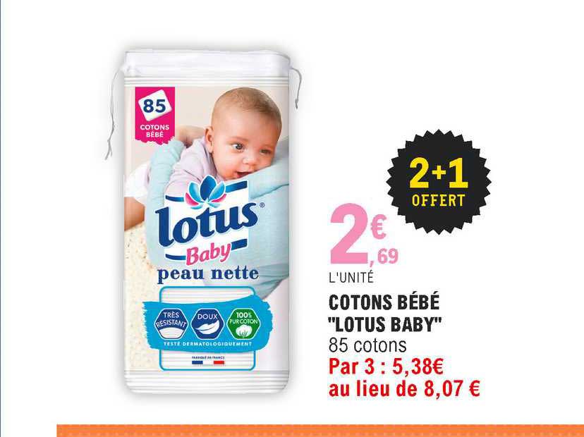 Offre Cotons Bebe Lotus Baby Chez E Leclerc