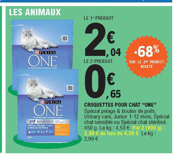 Offre Croquettes Pour Chat One Chez E Leclerc