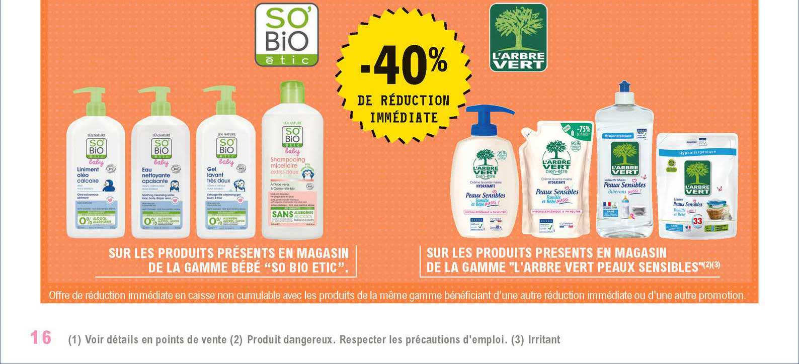 Offre La Gamme Bebe So Bio Etic La Gamme L Arbre Vert Peaux Sensibles Chez E Leclerc