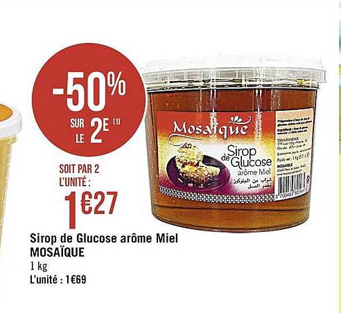 Sirop de glucose aromatisé au miel, Mosaïque (0,71 L)