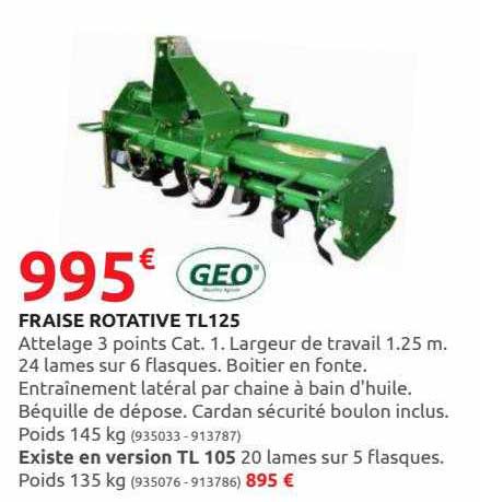 FRAISE ROTATIVE TL105 - GEO