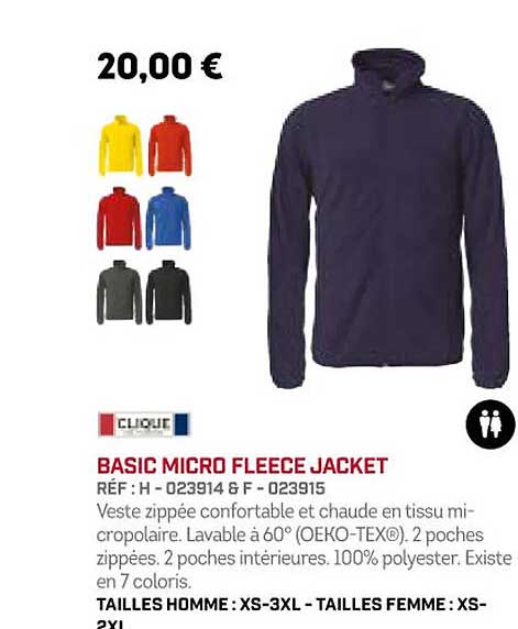 Promo Basic Micro Fleece Jacket chez Sport 2000 - iCatalogue.fr