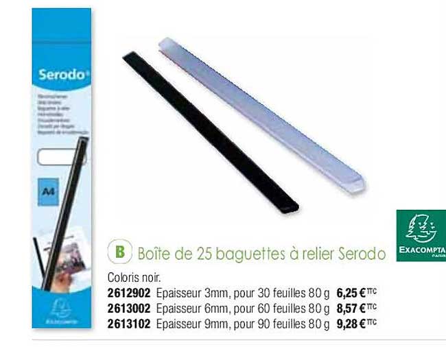 Durable 25 baguettes à relier pour format A4 (diamètre 12 mm