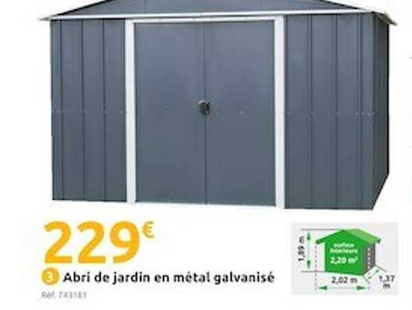 Promo Abri De Jardin En Métal Galvanisé chez Mr Bricolage - iCatalogue.fr