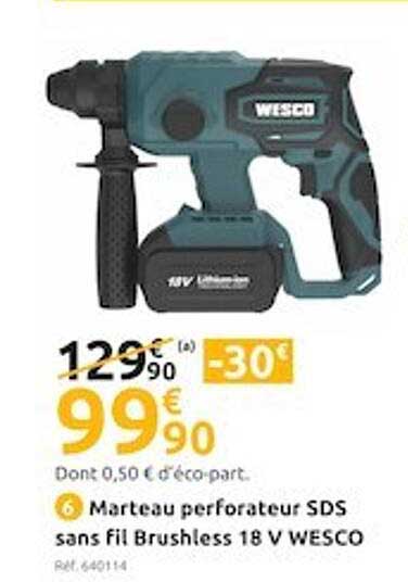 Marteau Perforateur Sans Fil Bosch GBH 185-LI 18V - 2 Batteries 4,0Ah - Chargeur Rapide - SDS Plus