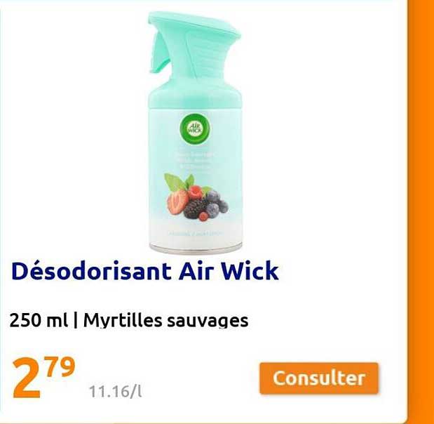 Promo Air wick bougie parfumée air wick essential oils anti-tabac chez  Action