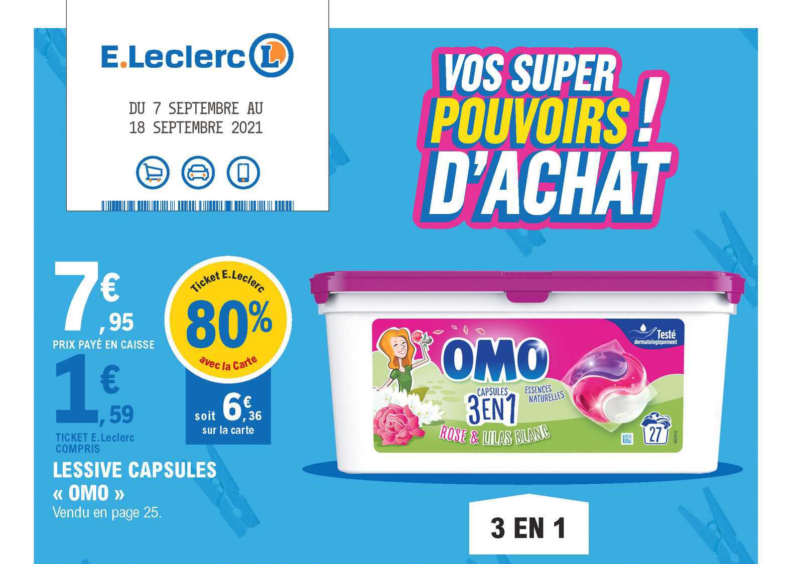 Promo Lessive Capsule chez E.Leclerc