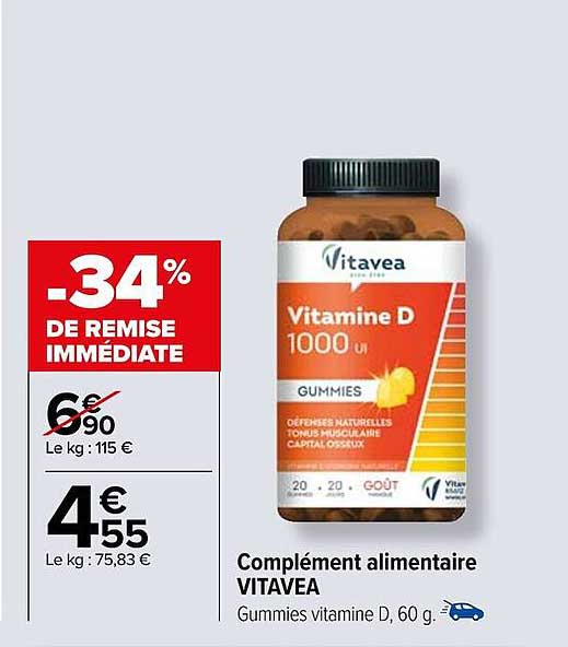 Complément Alimentaire Vitavea Bronzage Expert - 40 Gélules Au Bêta-carotène, Fabriqué En France