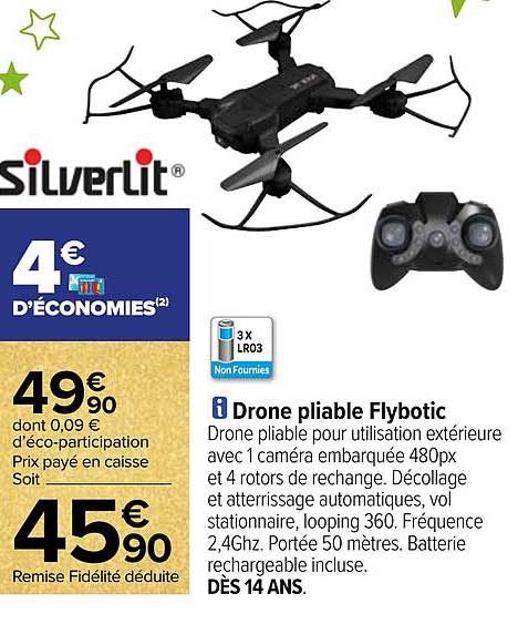 Promo Drone pliable Flybotic chez Carrefour