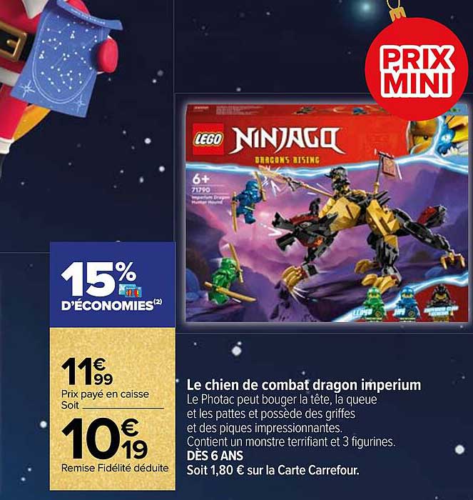 Promo Le Chien De Combat Dragon Imperium Lego Ninjago Chez Carrefour