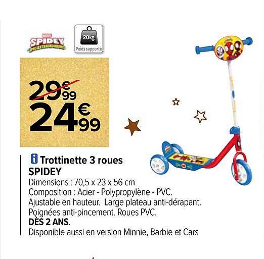 Bluey - trottinette 3 roues switch it multi-personnages