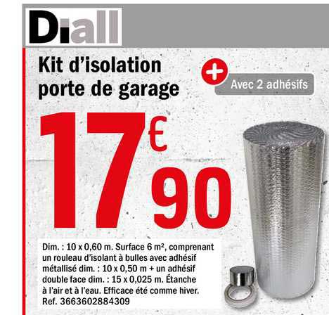 Promo Kit D'isolation Porte De Garage Diall chez Brico Dépôt