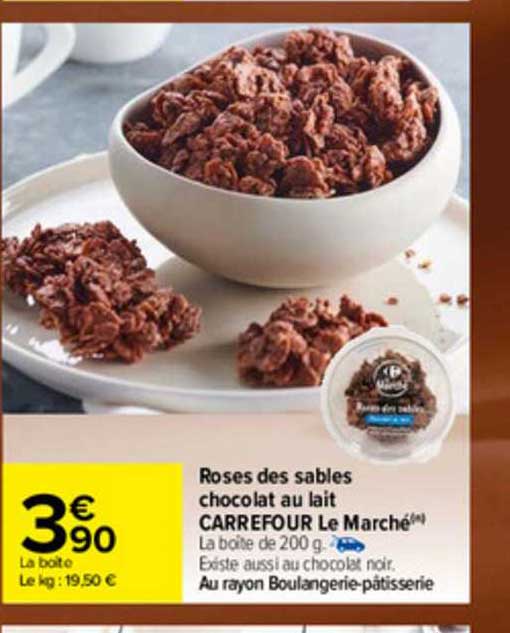 Roses des sables chocolat noir - Carrefour - 200 g