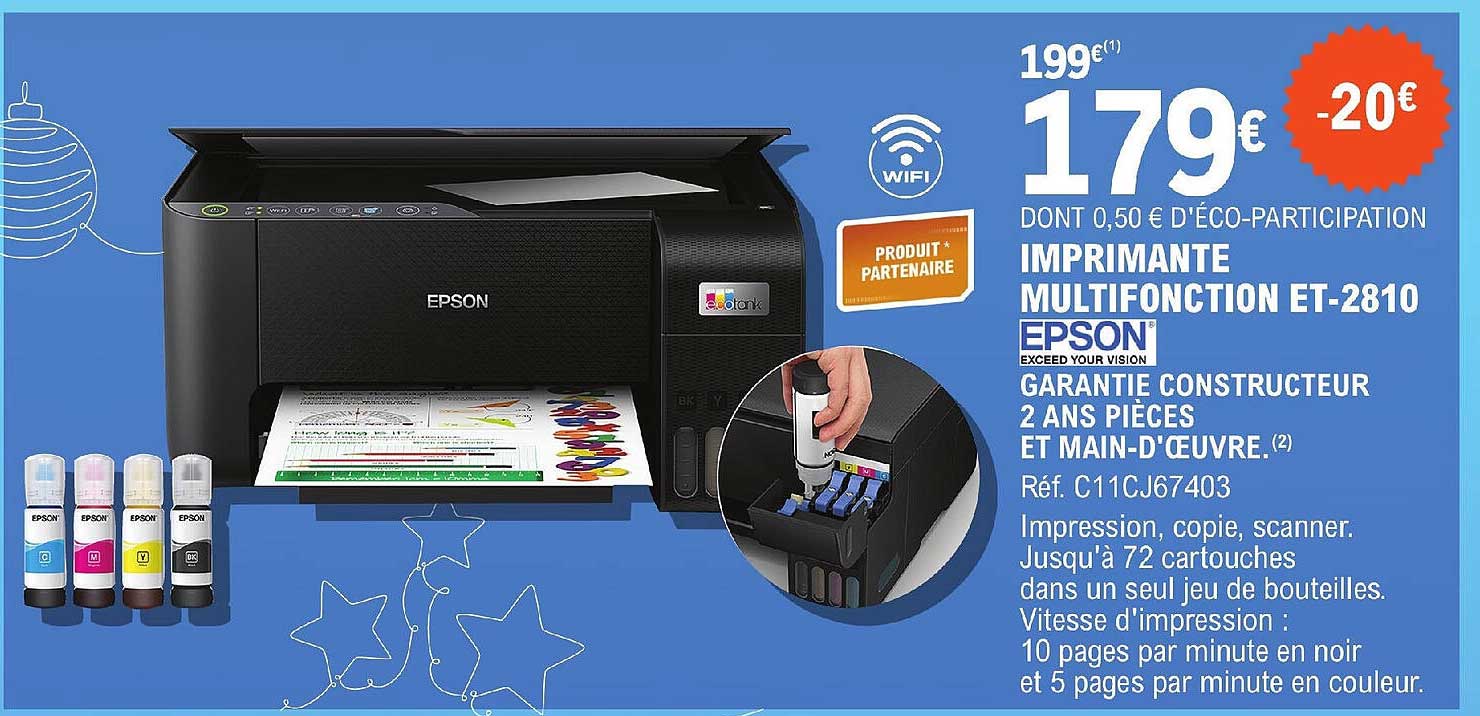 Imprimante multifonction ET-2810 EPSON à Prix Carrefour