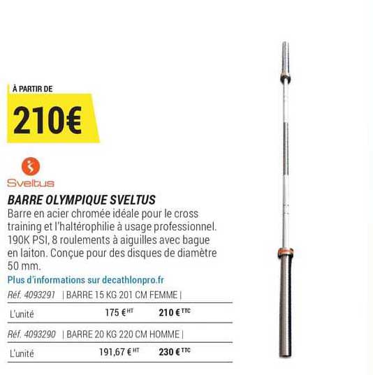 Barres Farmer Walk Sveltus - Paire de barres de transport pour travail