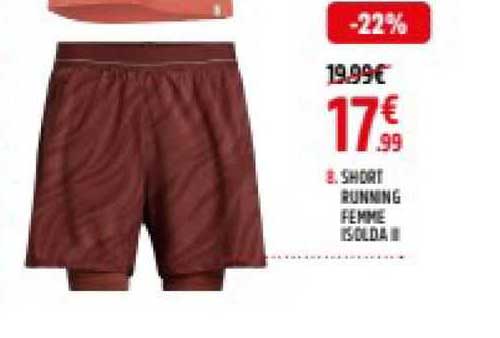 Short De Sport Femme 2 En 1 Avec Poches Zippées - Léger, Respirant, Anti-frottement - Pour Running, Tennis, Gym, Randonnée