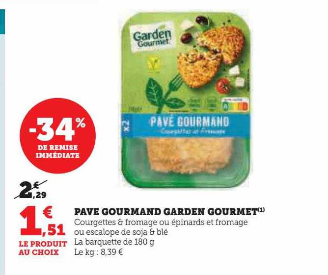 Promo Pavé Gourmand Garden Gourmet chez Hyper U iCatalogue.fr