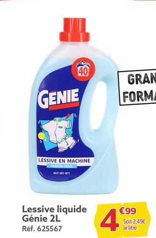 Promo Lessive Liquide Génie 2l chez GiFi - iCatalogue.fr