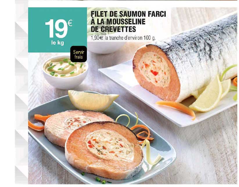 Promo Filet De Saumon Farci à La Mousseline De Crevettes chez E.Leclerc