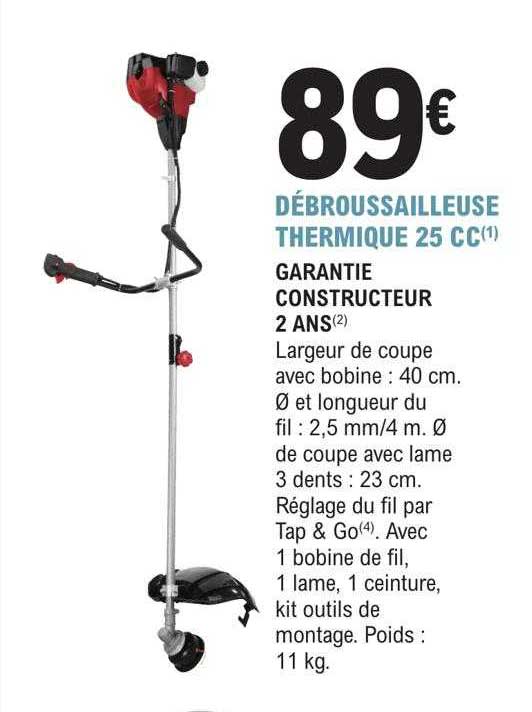 Promo Débroussailleuse Thermique 25 Cc chez E.Leclerc Jardi iCatalogue.fr — free download