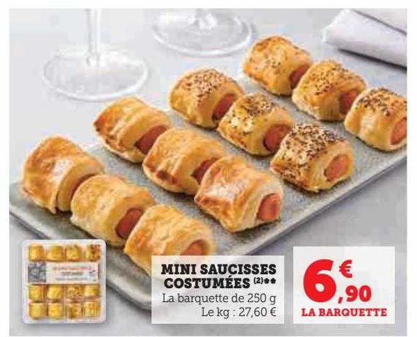 Promo Mini Saucisses Costumées chez U Express - iCatalogue.fr