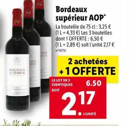 Promo Bordeaux Supérieur Lidl chez Aop