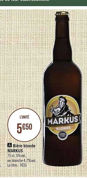 Casino Supermarchés Bière Blonde Markus